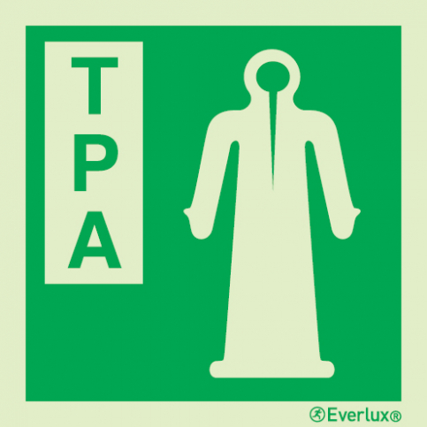 Thermal protective aid (TPA) IMO sign | IMPA 33.4075 - S 02 16