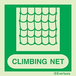 Climbing net IMO sign with supplementary text - S 02 82