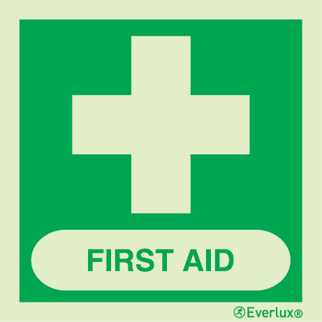 First aid sign - with supplementary text | IMPA 33.4170 - S 03 21