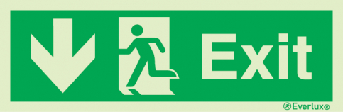 Exit sign - progress down from here | IMPA 33.4408 - S 04 38