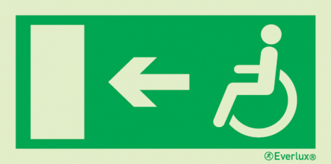 Reduced mobility people escape route sign -progress to the left | IMPA 33.4824 - S 04 85
