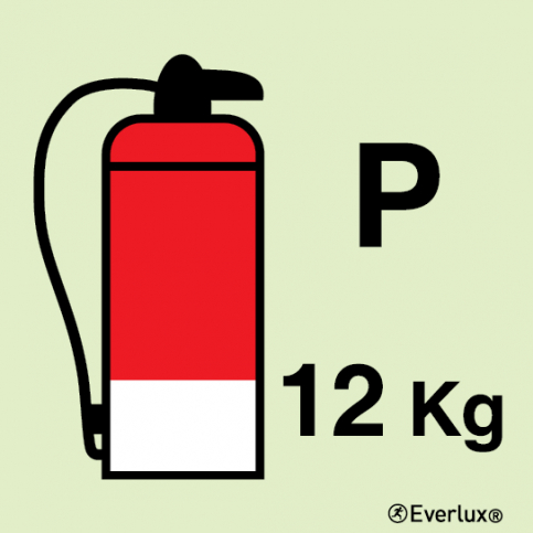 12 Kg Powder fire extinguisher IMO sign - S 13 66