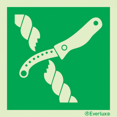Liferaft knife sign - S 14 67