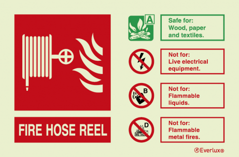 Fire hose reel ID sign - landscape - S 17 78