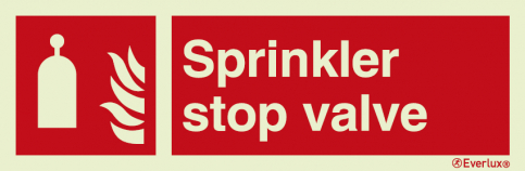 Sprinkler stop valve sign | IMPA 33.6152 - S 19 18