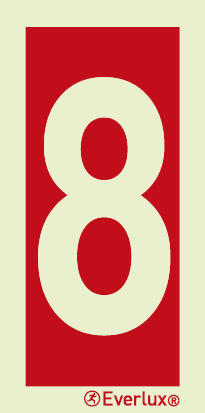 Number 8 - sign - S 19 68