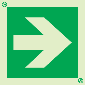 Safe condition directional arrow LLL sign - S 20 26