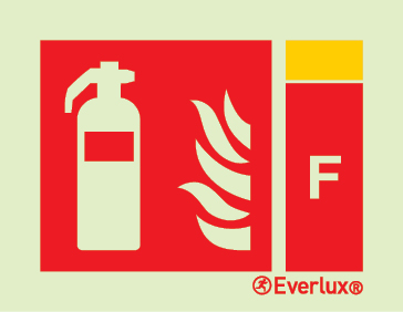 Fire extinguisher sign with integrated Foam fire extinguishing agent ID LLL sign - S 20 33