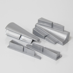 Set of 2 caps and 2 corners for LLL angled aluminium rail - S 21 30