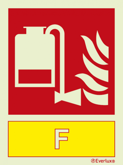 Portable Foam applicator with integrated fire extinguishing agent ID sign - S 22 72