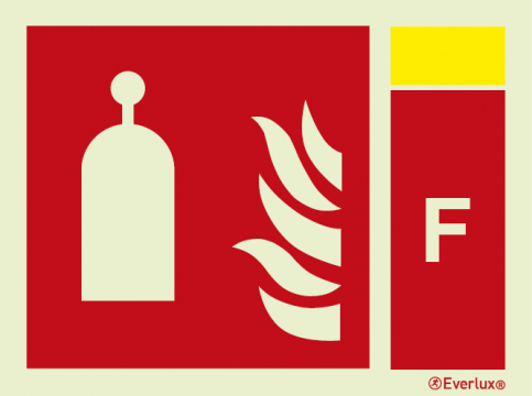 Remote release station signs with integrated Foam fire extinguishing agent ID sign - S 23 53