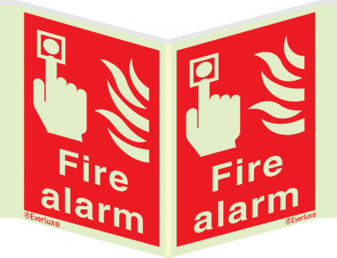 Fire alarm call point sign with supplementary text | IMPA 33.6502 - S 25 73