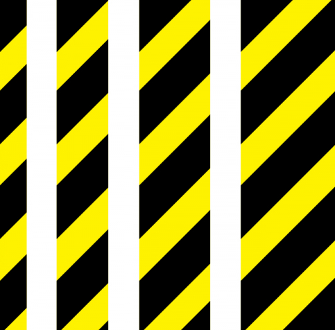 Black on yellow stripes reflective strip - S 27 32