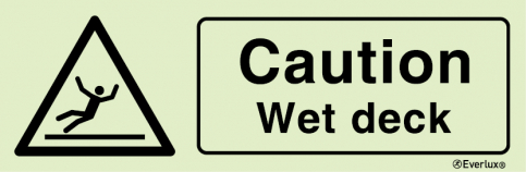 Caution wet deck sign | IMPA 33.7573 - S 30 80