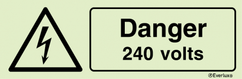 Danger 240 volts sign | IMPA 33.7616 - S 31 57