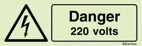 Danger 220 volts sign | IMPA 33.7617 - S 31 58