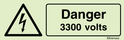 Danger 3300 volts sign | IMPA 33.7625 - S 31 61