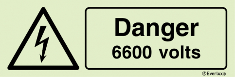 Danger 6600 volts sign | IMPA 33.7626 - S 31 62