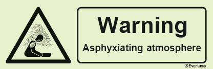Warning Asphyxiating atmosphere sign - S 32 02