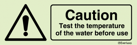 Caution test the temperature of the water sign | IMPA 33.8000 - S 32 61