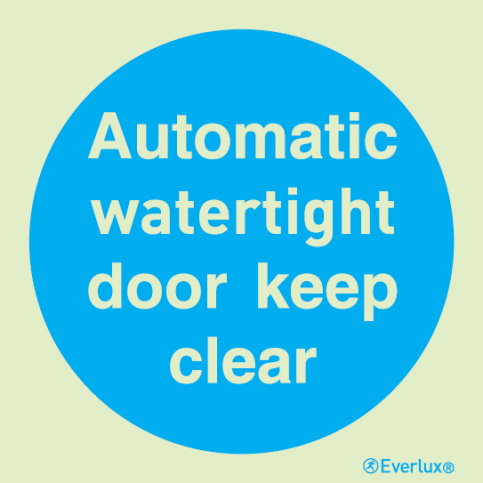 Automatic watertight door keep clear sign | IMPA 33.5820 - S 34 06