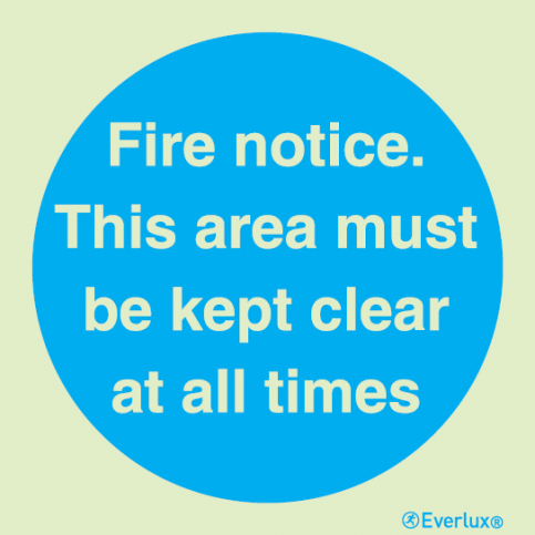 Fire notice sign - S 34 17