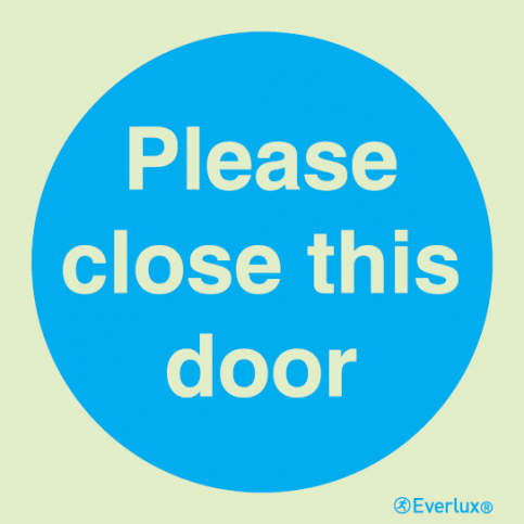 Please close this door sign - S 34 23