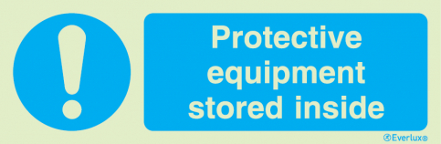 Protective equipment stored inside - mandatory sign - S 35 90