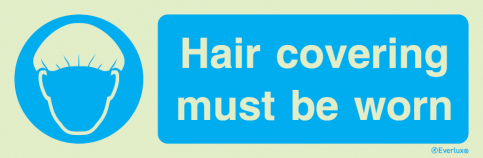 Hair covering must be worn sign | IMPA 33.5736 - S 36 46