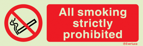 All smoking strictly prohibited sign | IMPA 33.8531 - S 38 52