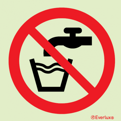Not drinking water - prohibition sign | IMPA 33.8505 - S 39 02