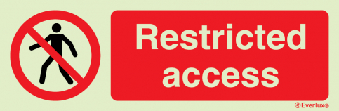 Restricted access sign - S 39 75