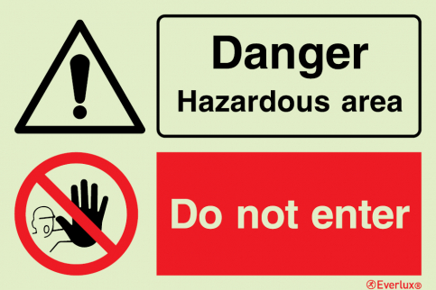 Danger hazardous area - warning and prohibition sign | IMPA 33.3114 - S 40 63