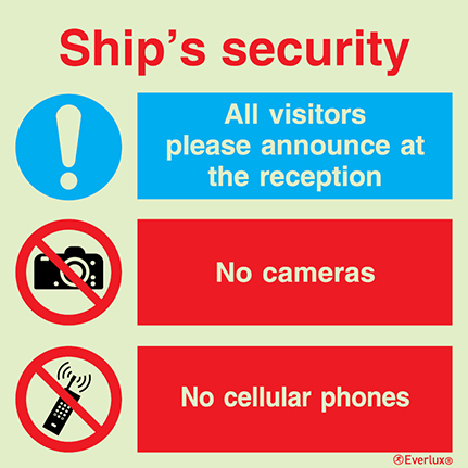 Ships security - mandatory and prohibition sign - S 40 75