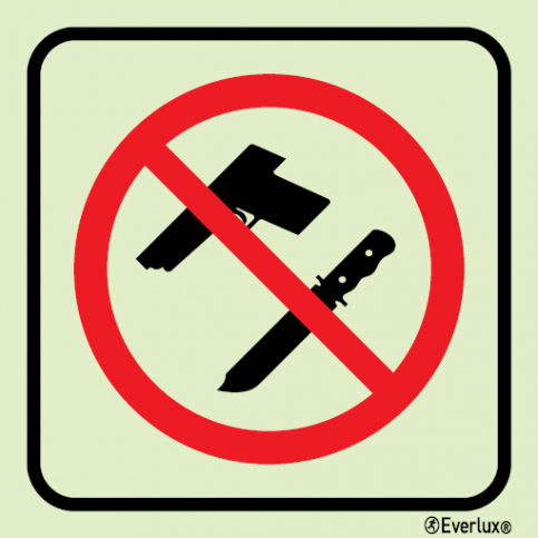 Carry no weapons on board sign | IMPA 33.2419 - S 42 04