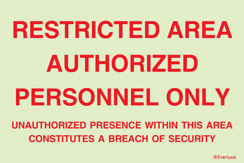 Restricted area ISPS Code sign | IMPA 33.8695 - S 42 31