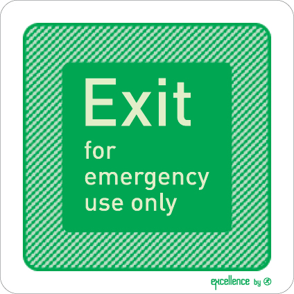 Exit for emergency use only sign - Excellence by Everlux for super yachts - S 43 28