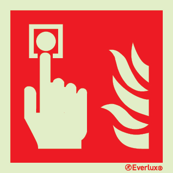 Fire alarm call point sign - S 43 72