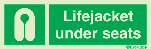 Lifejacket under seats sign - S 43 91