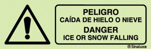 Danger ice or snow falling safety sign - S 44 85