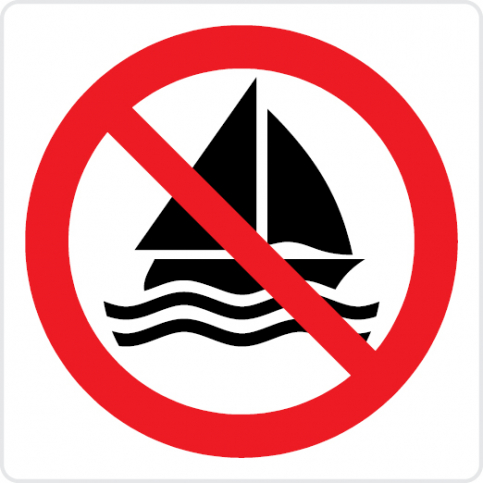 No sailing - prohibition sign - S 45 12