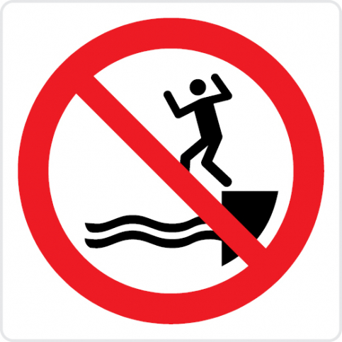 No jumping into water - prohibition sign - S 45 19