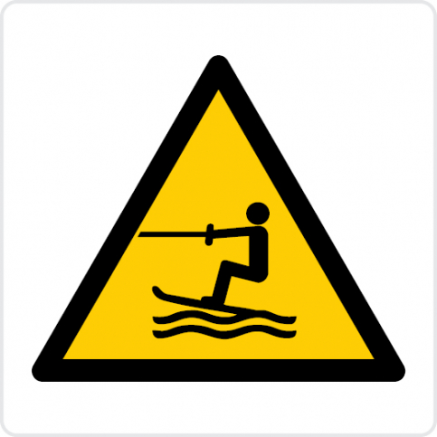 Towed water activity area - warning sign - S 45 57