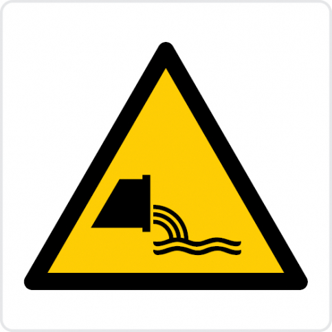 Sewage effluent outfall - warning sign - S 45 66
