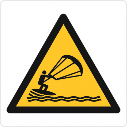 Kite surfing area - warning sign - S 45 77
