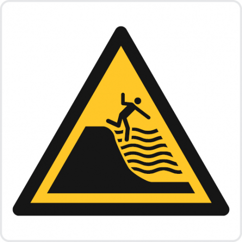 Deep shelving beach - warning sign - S 45 79