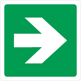Safe condition directional arrow sign - S 45 85