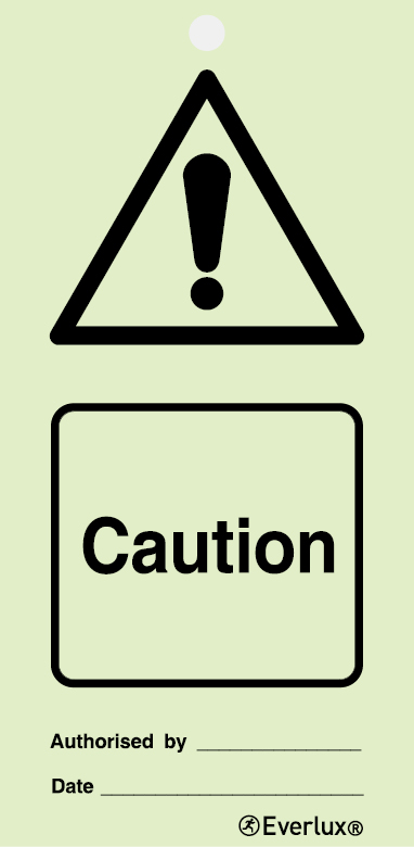 Caution - warning temporary tie tag | IMPA 33.2501 - S 47 01