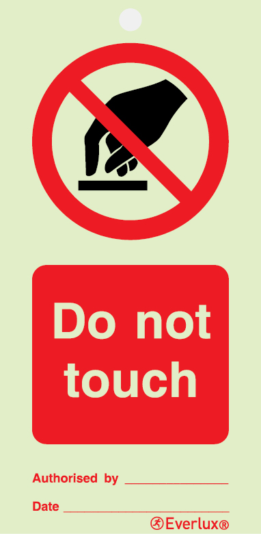 Do not touch - prohibition temporary tie tag | IMPA 33.2531 - S 47 62