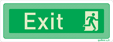 Exit sign (right hand side) - Excellence by Everlux for super yachts - S 48 01